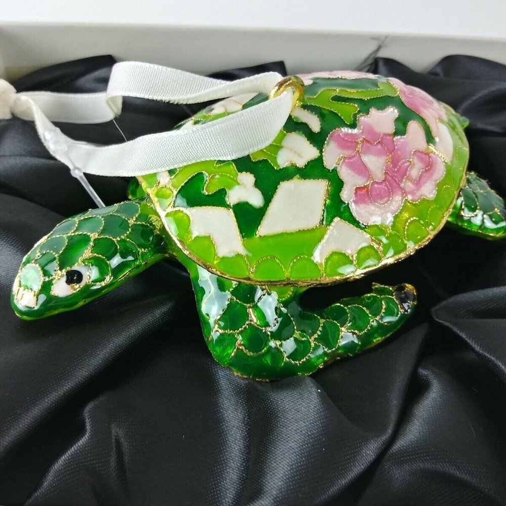 Trimsetter Cloisonne Turtle Tortoise Ornament